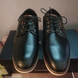 Bruno Marco Black Synthetic Lace up Shoes Sz 10.5